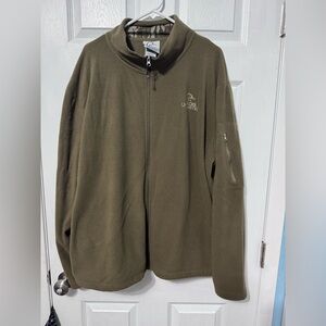 Ducks Unlimited Olive Green Fleece Zip Up